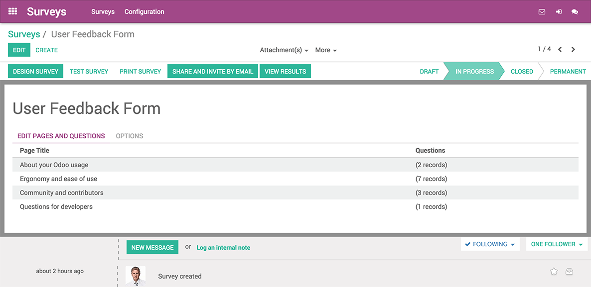 Odoo image and text block