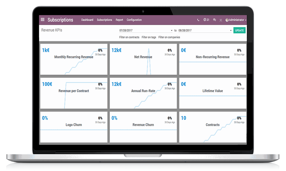 Odoo text and image block