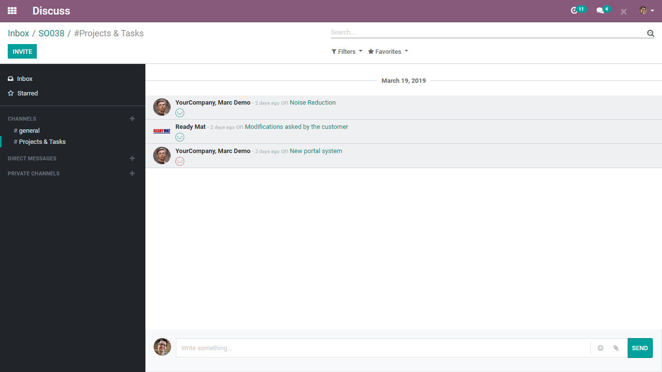 Odoo image and text block